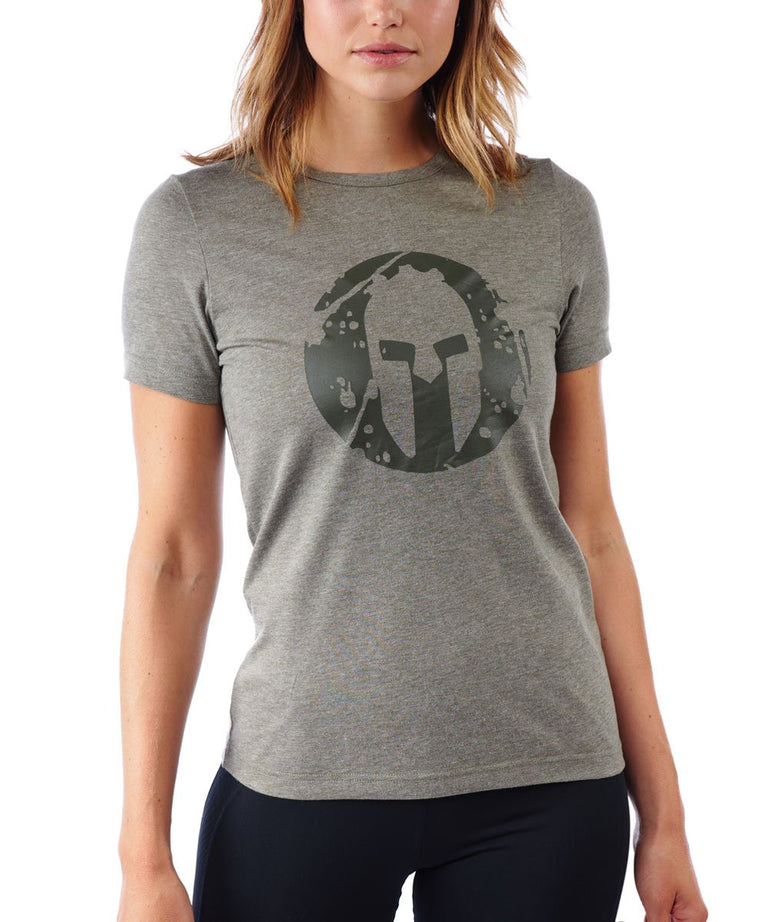 CRAFT SPARTAN By CRAFT Helmet Logo Tri-Blend SS Tee - Women's Woods XS