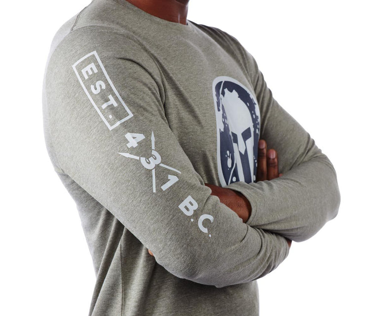 SPARTAN by CRAFT Helmet Logo Tri-Blend LS Tee