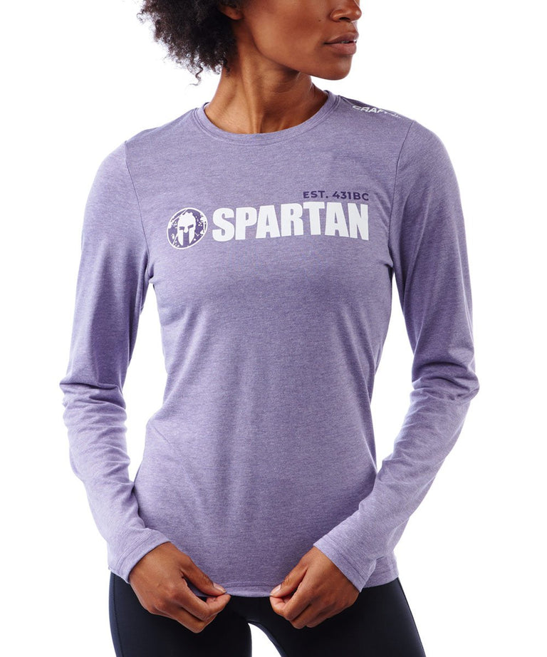CRAFT SPARTAN By CRAFT Classic Logo Tri-Blend LS Tee - Women's Logan XS