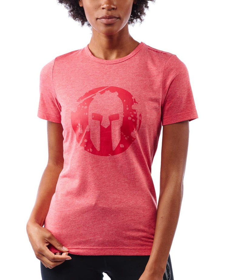 CRAFT SPARTAN By CRAFT Helmet Logo Tri-Blend SS Tee - Women's Beam XS