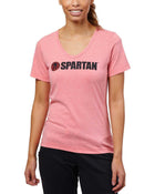 SPARTAN Women's Classic Logo Tri-Blend V-neck Tee
