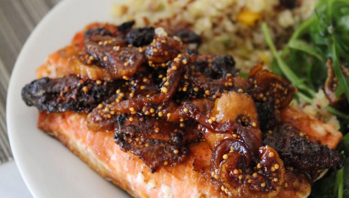 Ginger and Fig Glazed Salmon
