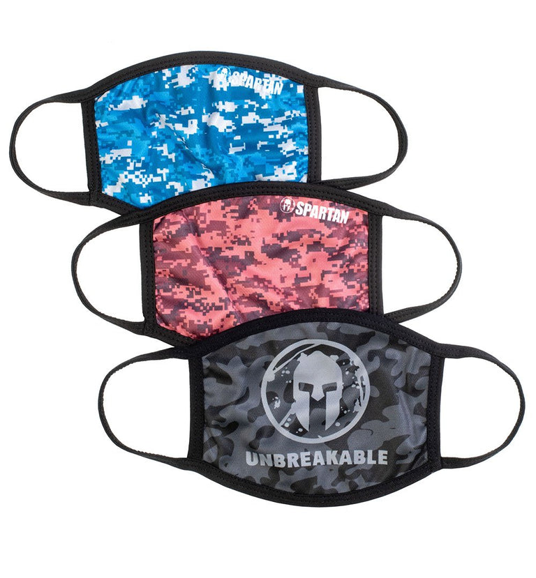 SPARTAN Face Mask Set of 3 - Camo