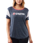 47 Brand SPARTAN '47 Fade Out Boyfriend Tee - Women's Jet Black/Red XS