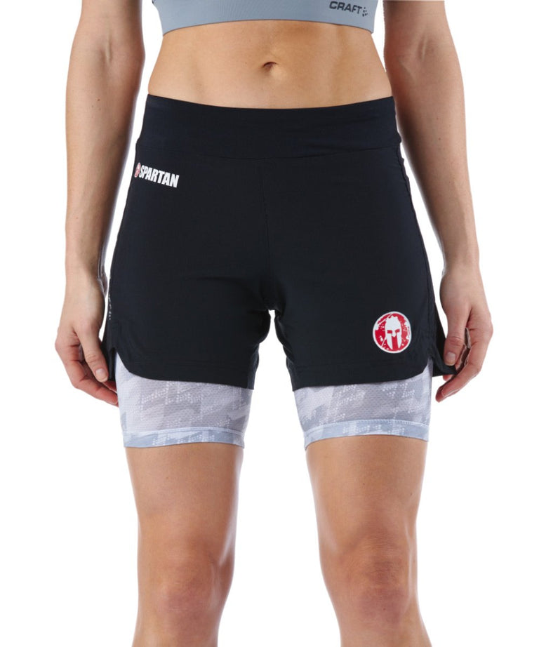 CRAFT SPARTAN By CRAFT Pro Series 2-in-1 Short - Women's Black/Print XS