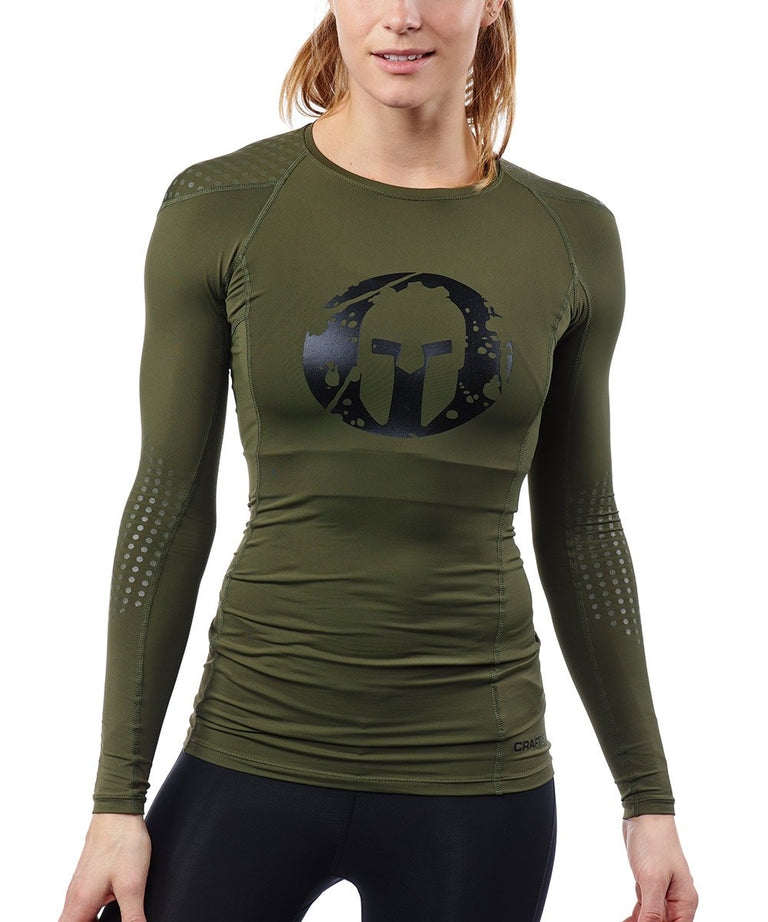 CRAFT SPARTAN By CRAFT Pro Series Compression LS Top - Women's Woods/Black XS