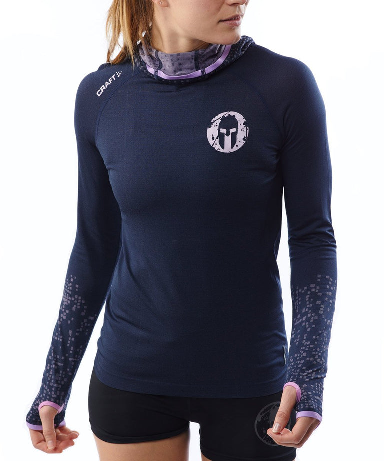 CRAFT SPARTAN By CRAFT Core Fuseknit LS Hood - Women's Blaze/Flare XS