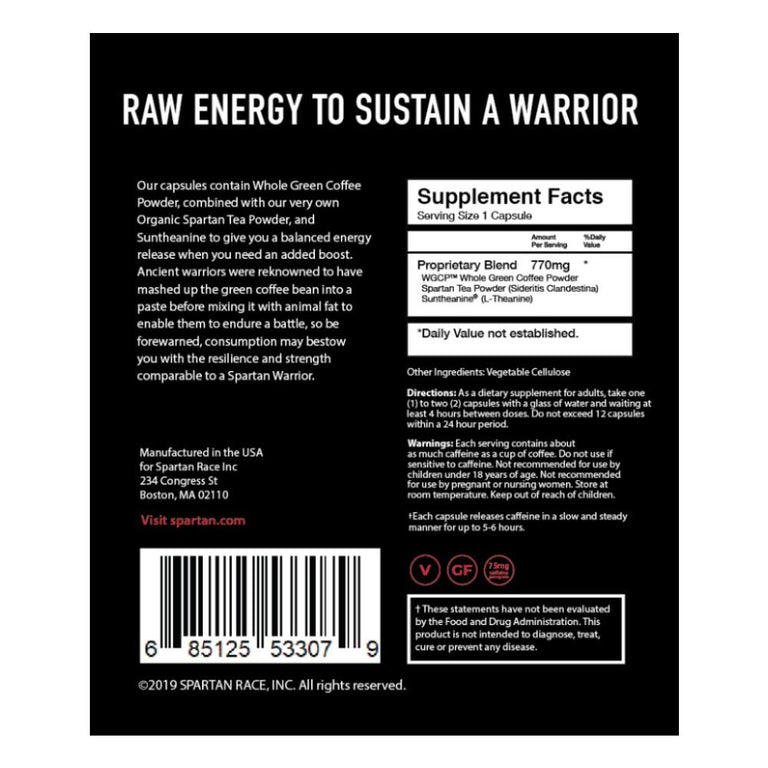SPARTAN Energy Capsules - Box of 20 Packs