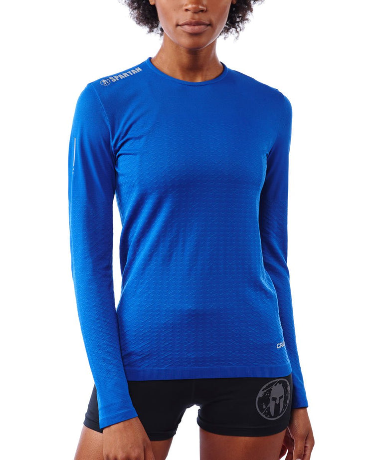 CRAFT SPARTAN By CRAFT Urban Run Fuseknit LS Tee - Women's Burst XS