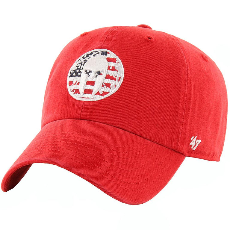 47 Brand SPARTAN '47 OHT Flag Fill Clean Up Hat - Unisex Red