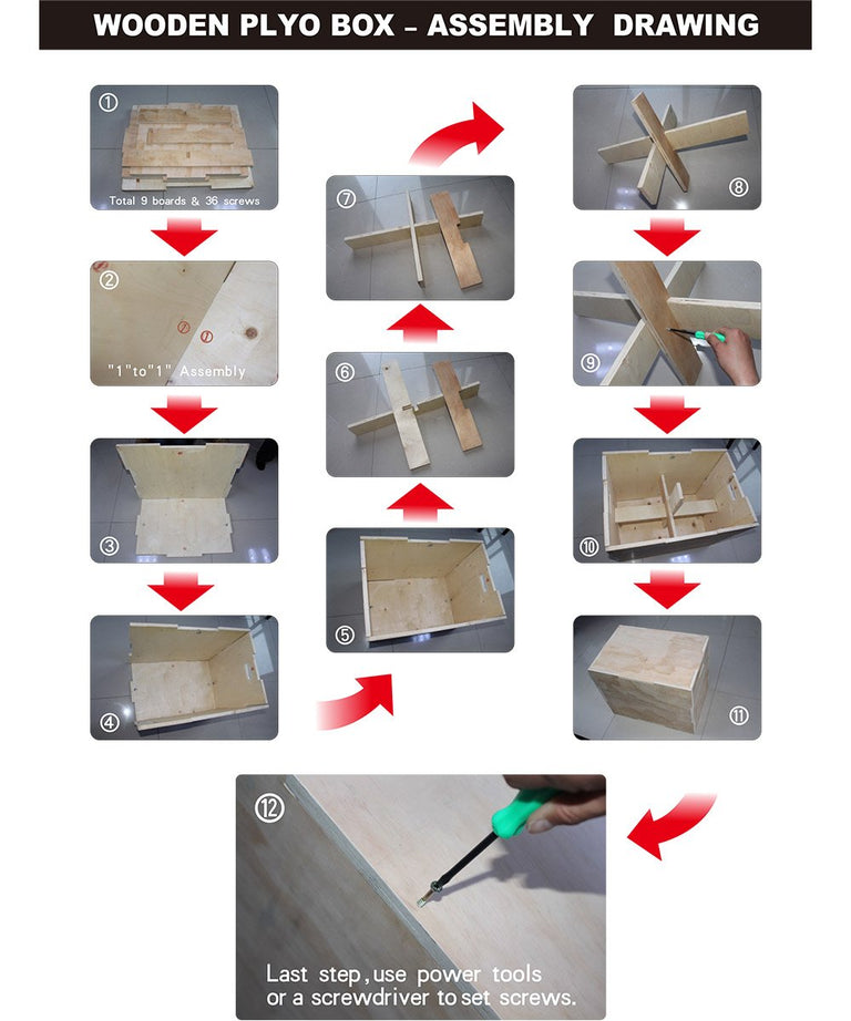 SPARTAN 3-in-1 Wooden Plyo Box