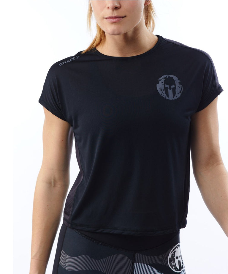 CRAFT SPARTAN By CRAFT Eaze Ringer Tee - Women's Black XS