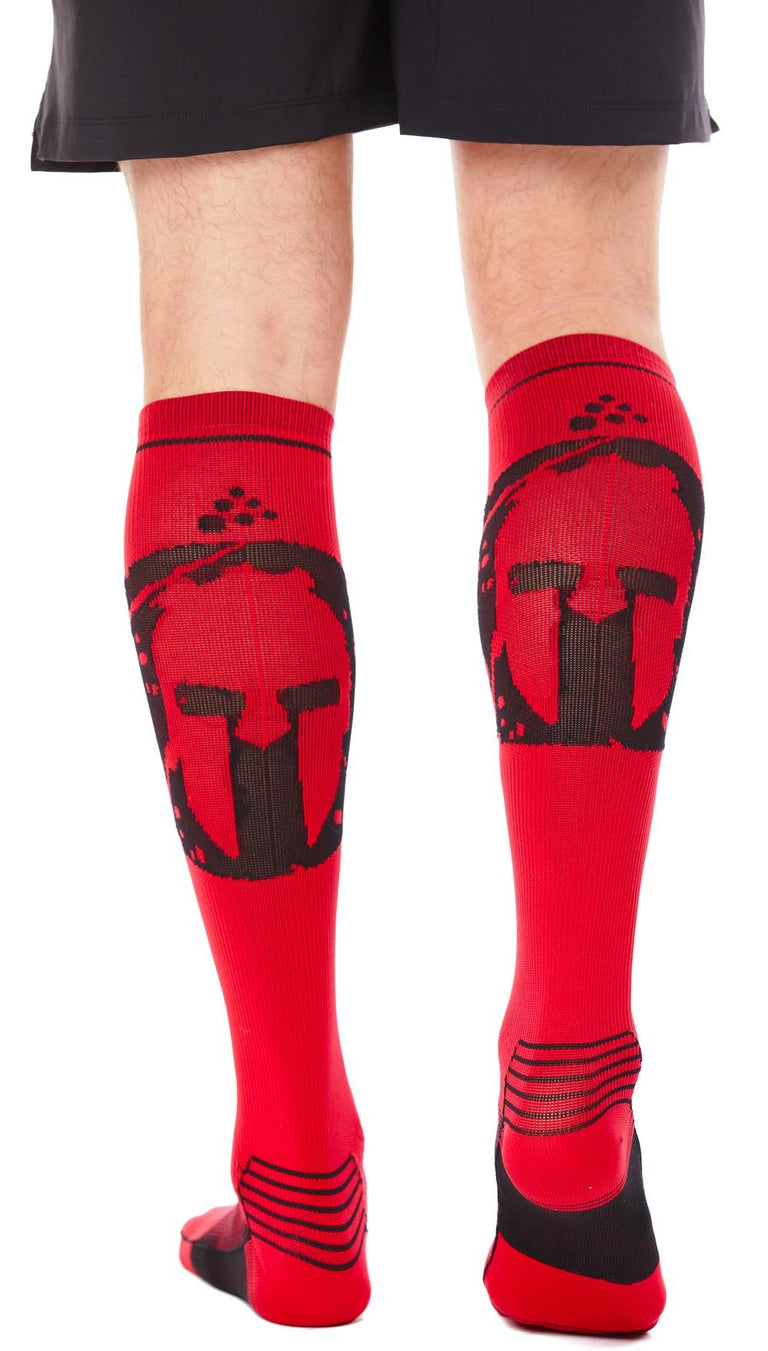 CRAFT SPARTAN By CRAFT Compression Knee Sock - Unisex Bright Red XS