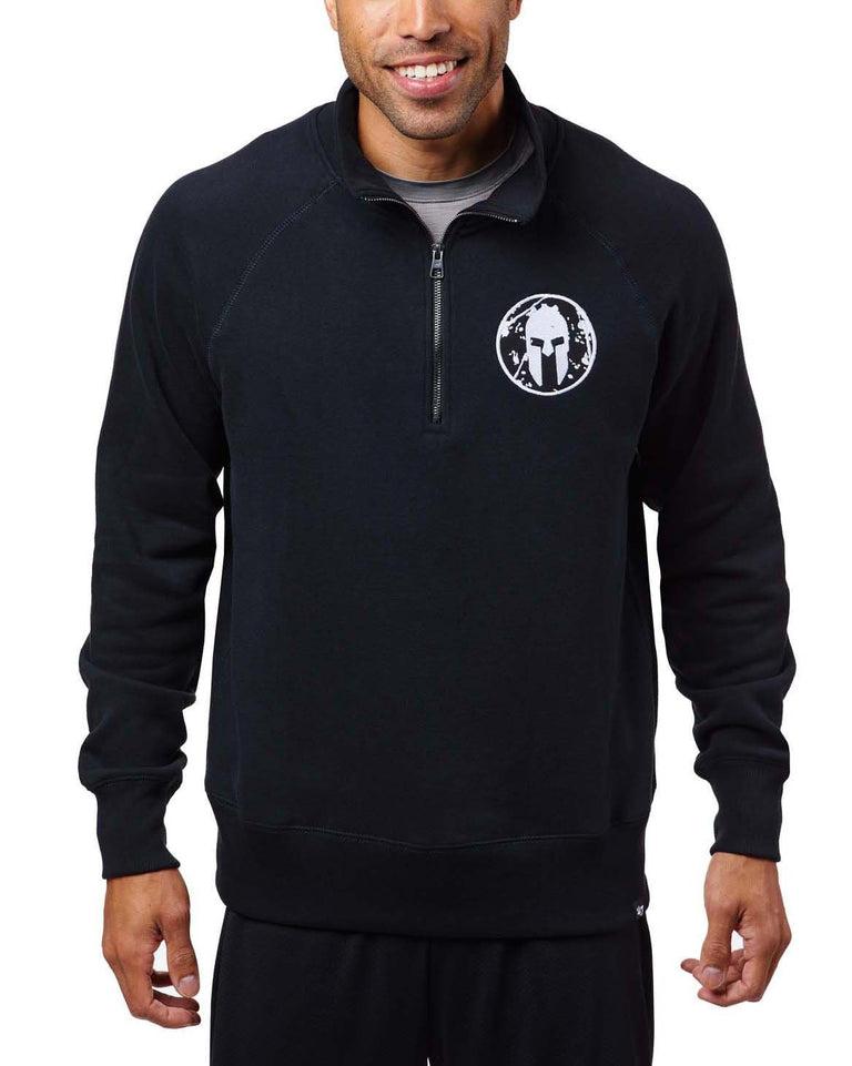47 Brand SPARTAN '47 Headline Fleece 1/4 Zip - Men's Black S