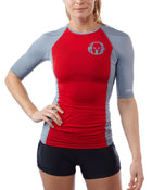CRAFT SPARTAN By CRAFT Pro Series Compression SS Top - Women's Red/Lt Gray XS