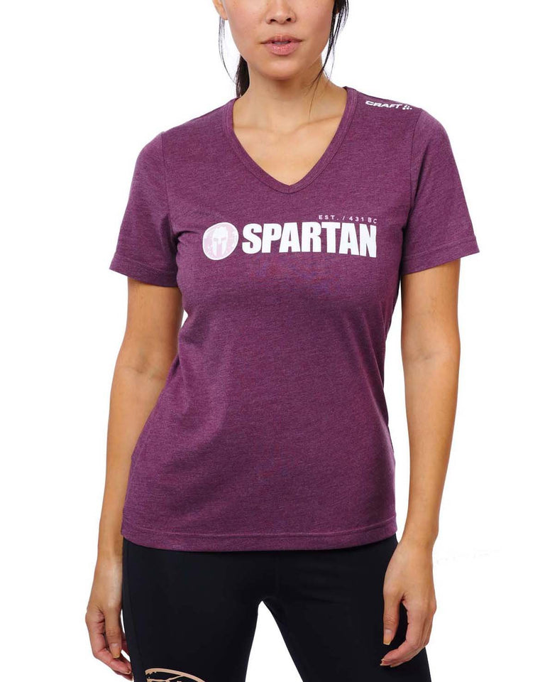 CRAFT SPARTAN By CRAFT Classic Logo Tri-Blend SS Tee - Women's Tune XS