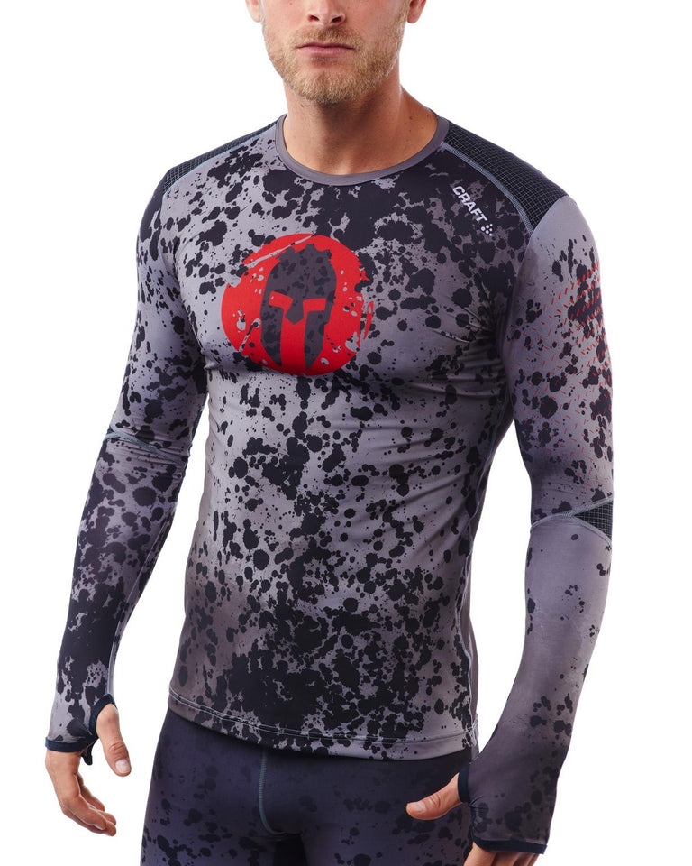 CRAFT SPARTAN By CRAFT Delta Compression LS Top - Men's Gray/Red S