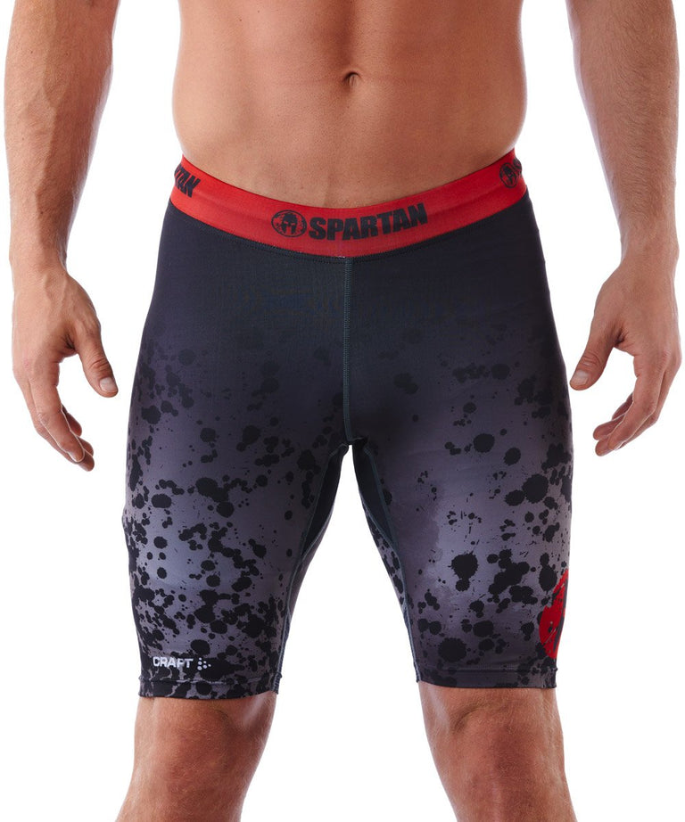 CRAFT SPARTAN By CRAFT Delta Short Tight - Men's Black/Goji S