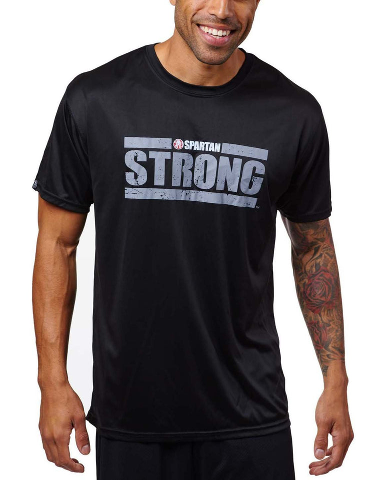 Spartan Race Shop SPARTAN Strong Tech Tee - Men's Black XS