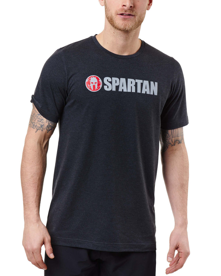 Spartan Race Shop SPARTAN Classic Logo Tri-Blend Tee - Men's Charcoal S